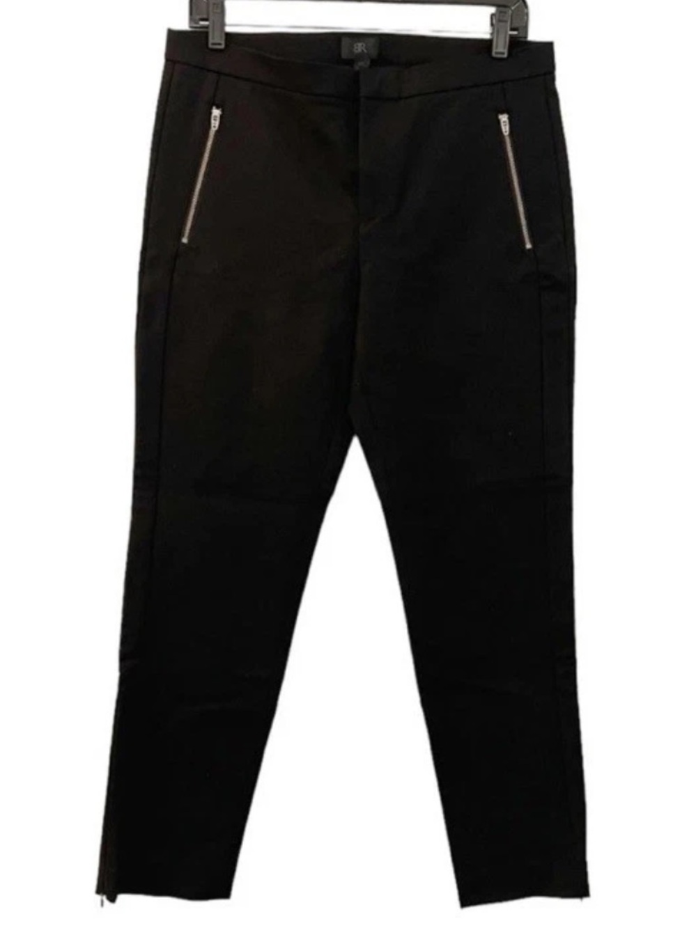 NWOT Banana Republic Addison Size 4 Petite Black Tuxedo Pants Stretch Slacks